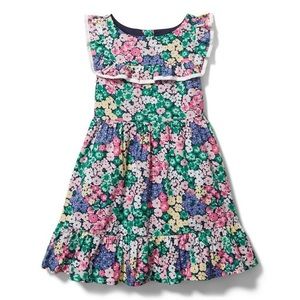 Janie and Jack FLORAL RUFFLE DRESS in Merchant Marine Floral